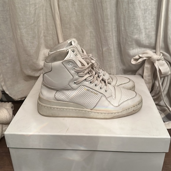 SAINT LAURENT SL24 HIGH TOP SNEAKERS - Picture 12 of 14